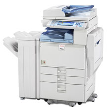 MP C4500 with the Large Capacity tray, Internal Output Tray & 3000 Sheet Finisher